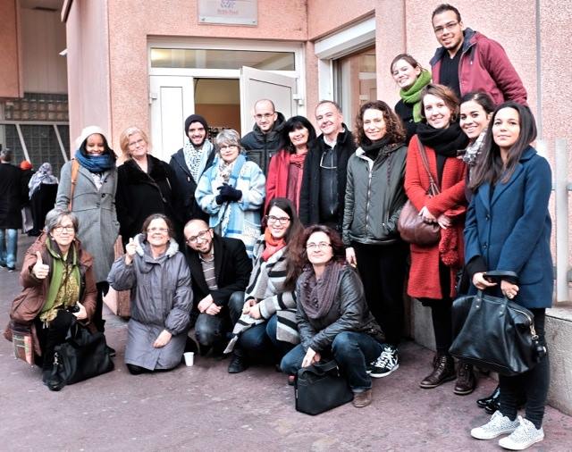 This is the French Association Bouzid-Solidarity Union which is one of several groups supporting the Syrian refugees in Toulouse. I'm on the lower left giving a thumbs up!