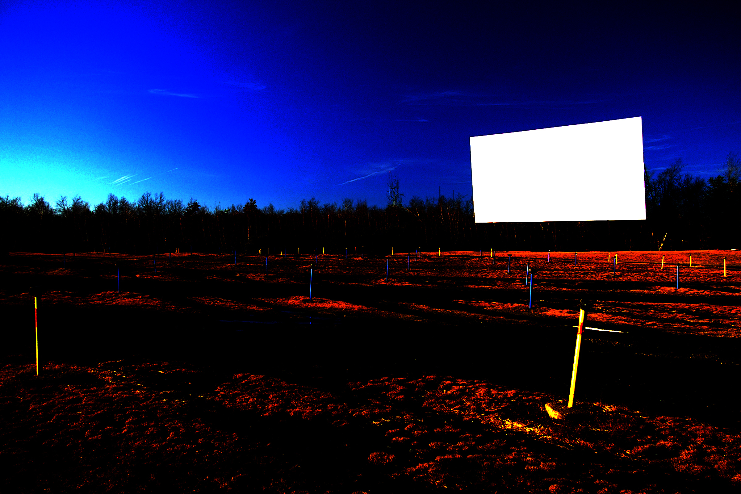 Blank Drive-In Movie Screen