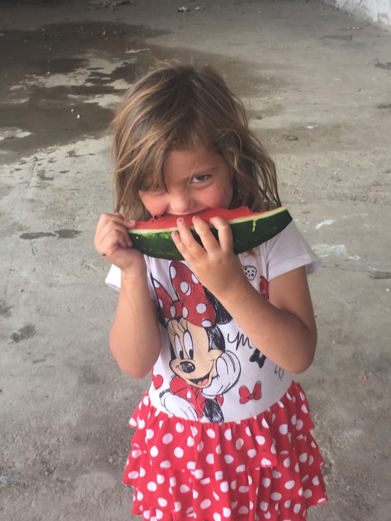 Girl Eating Watermelon, Softex Camp, Thessaloniki GR